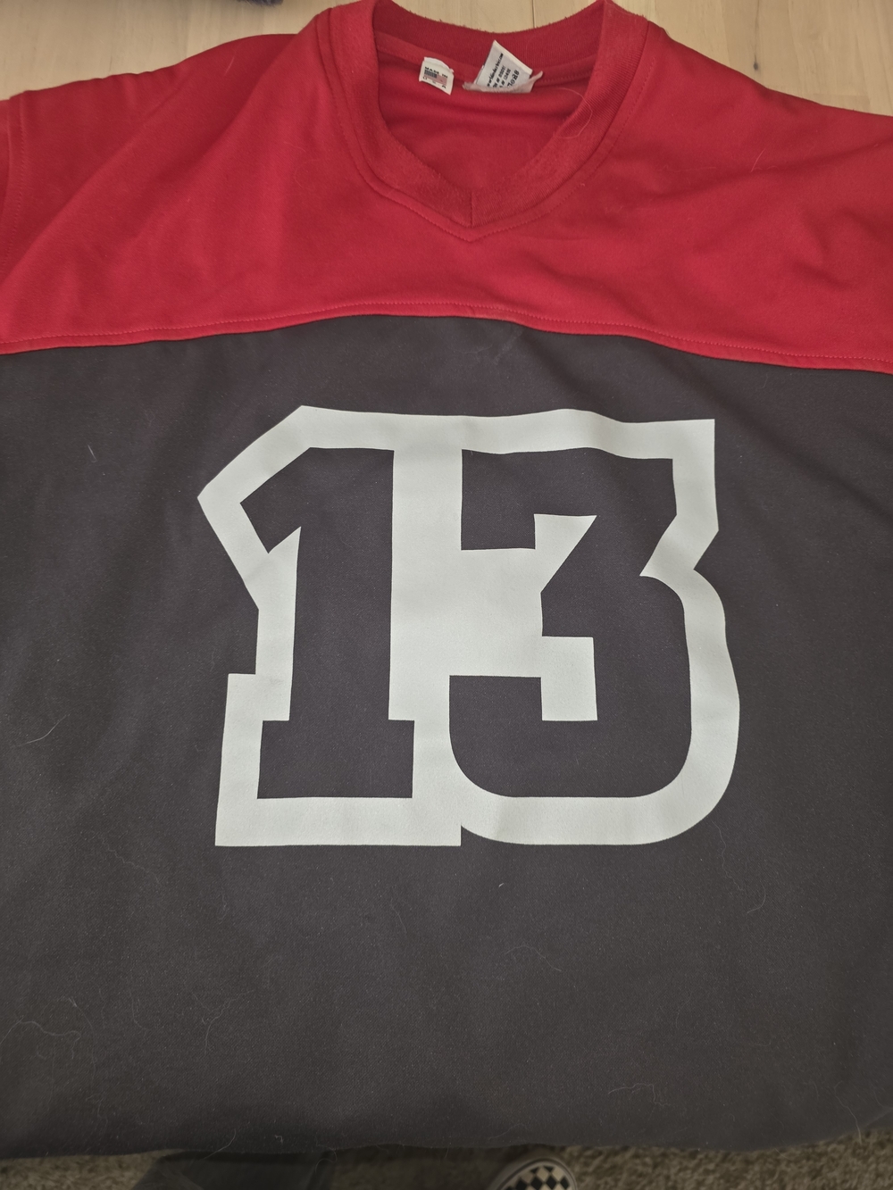 World Industries Red and Black Number 13 Men's Jersey Snowboard Shirt